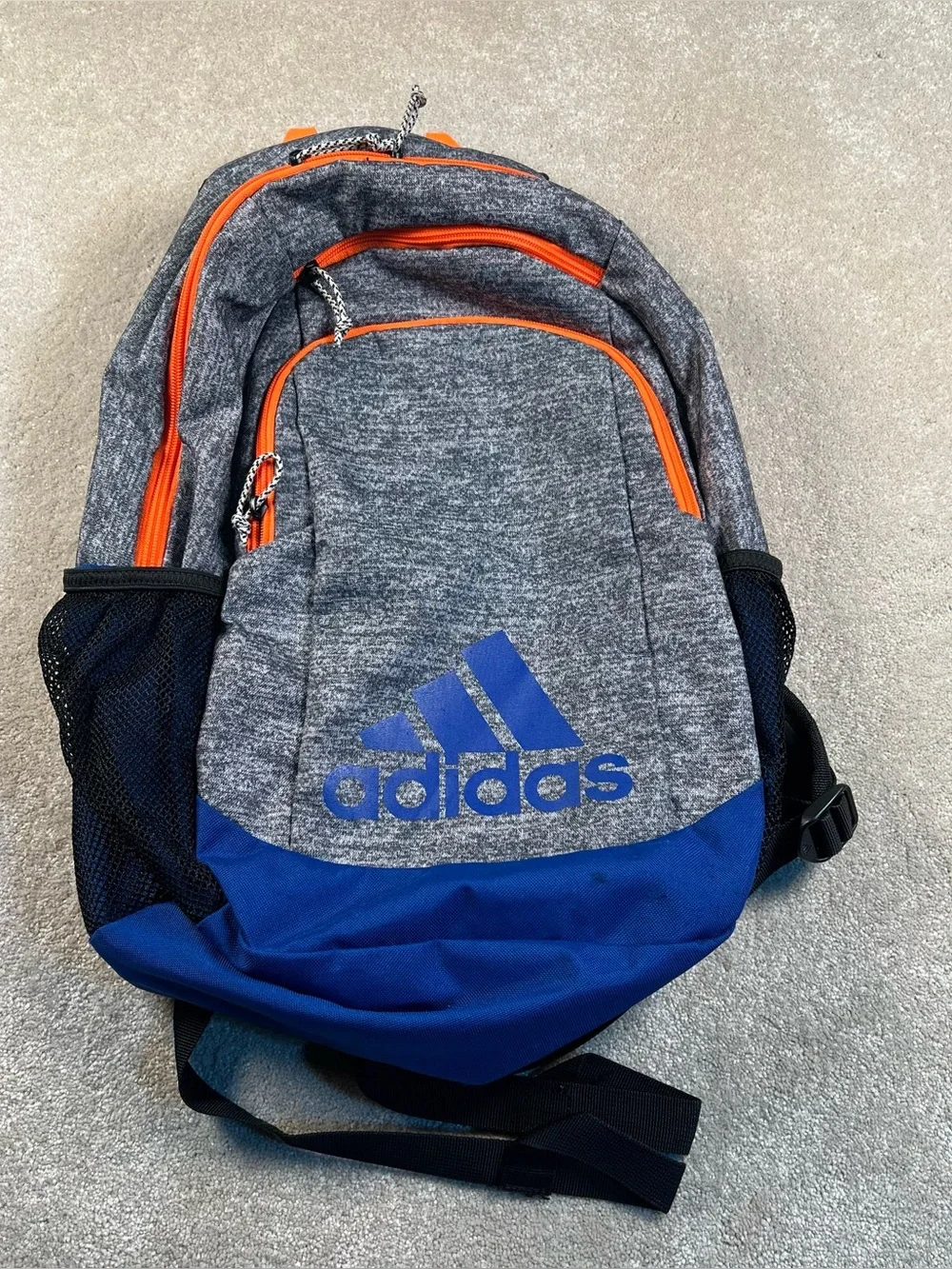 Adidas Backpack Heathered Black Blue
